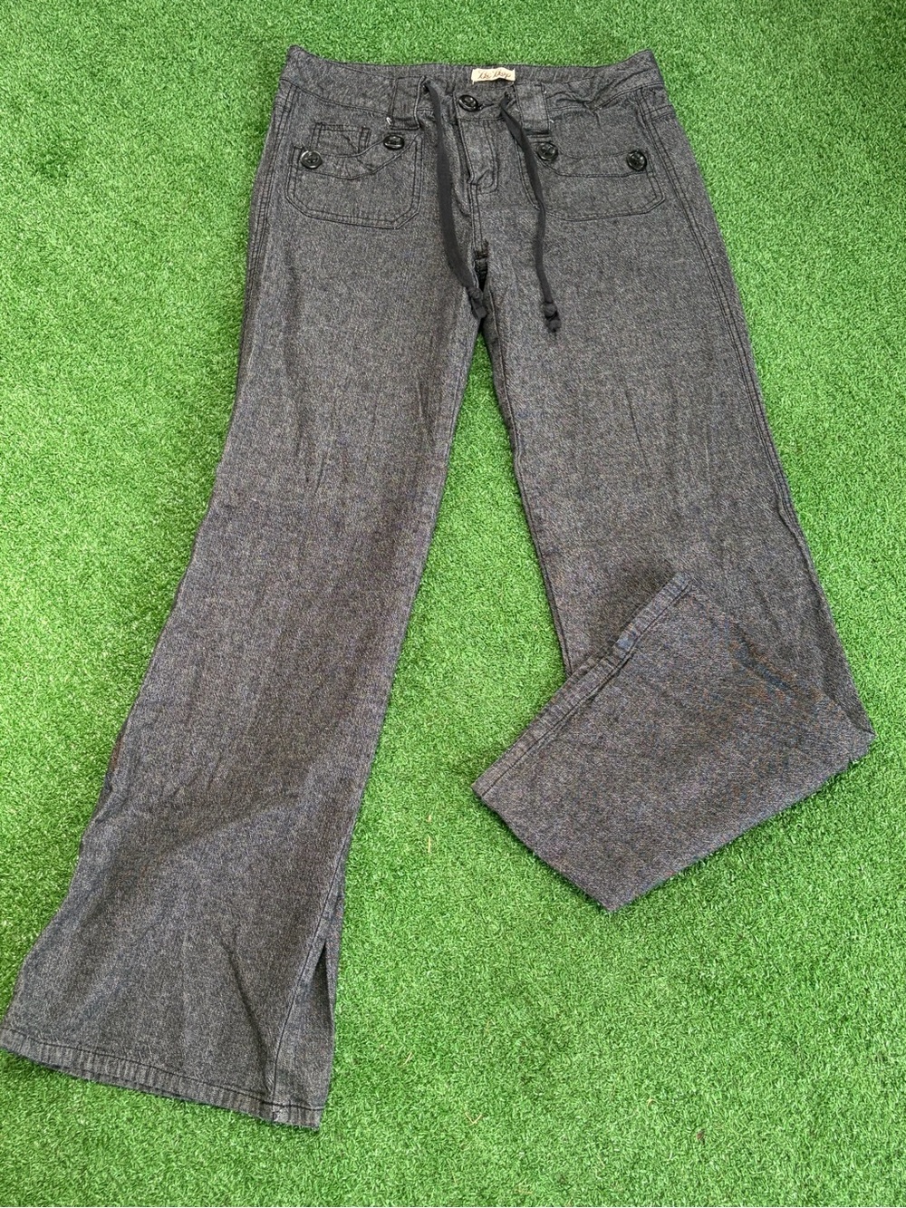 BeBop Women's Gray Drawstring Chinos